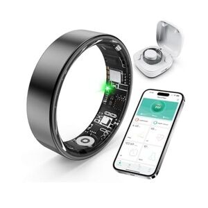 Smart Ring with Sleep Monitoring, SZ9 Step Counting, Heart Rate,